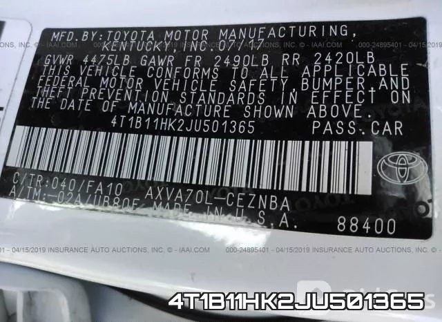 4T1B11HK2JU501365 фото 10