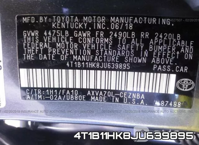 4T1B11HK8JU639895 фото 10