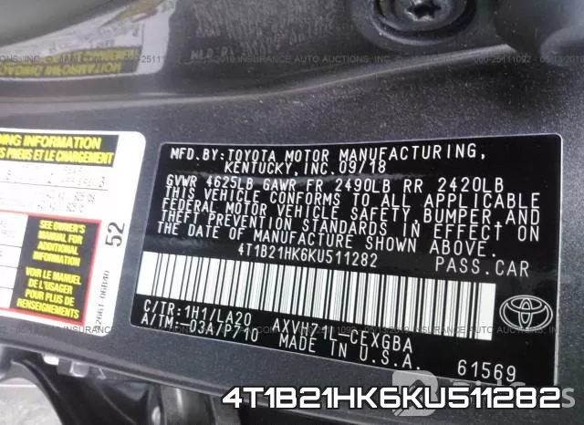 4T1B21HK6KU511282 фото 10