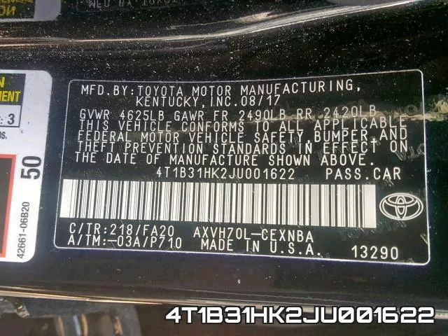 4T1B31HK2JU001622 фото 2