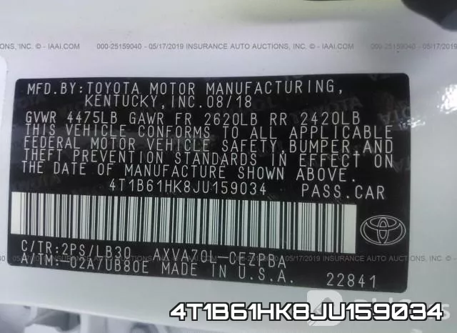 4T1B61HK8JU159034 фото 10