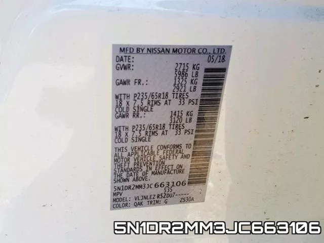 5N1DR2MM3JC663106 фото 2