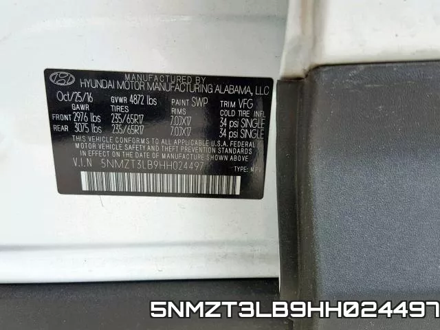 5NMZT3LB9HH024497 фото 2