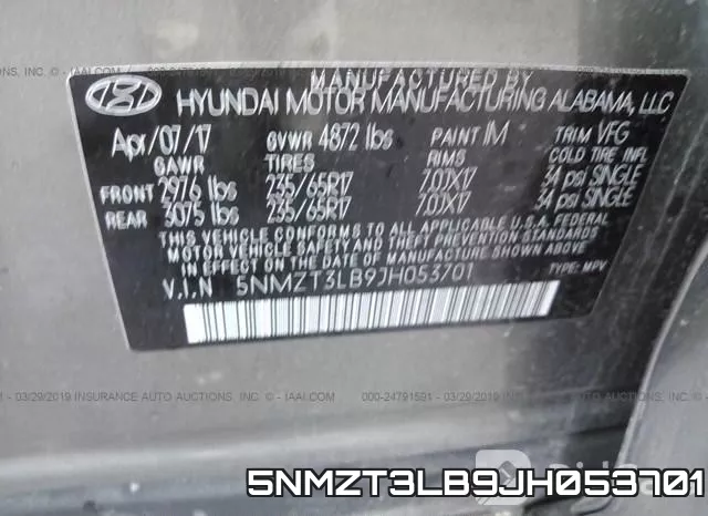 5NMZT3LB9JH053701 фото 10