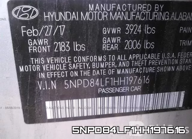 5NPD84LF1HH197616 фото 10