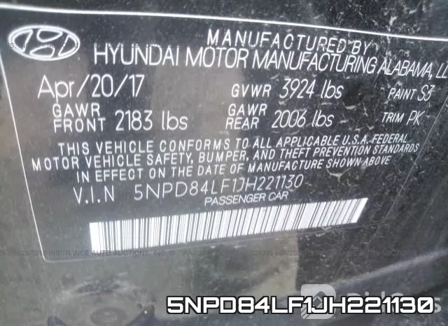 5NPD84LF1JH221130 фото 10