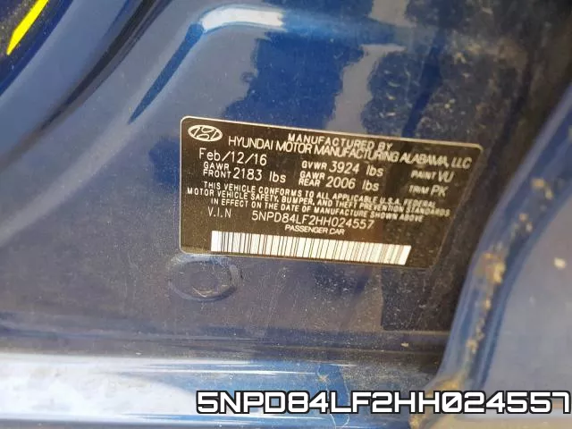 5NPD84LF2HH024557 фото 2
