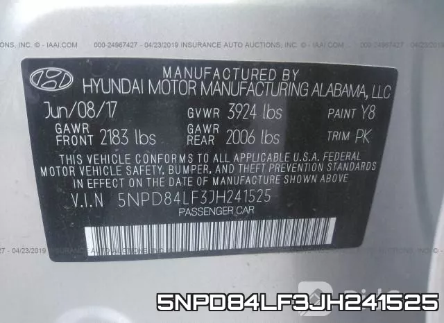 5NPD84LF3JH241525 фото 10