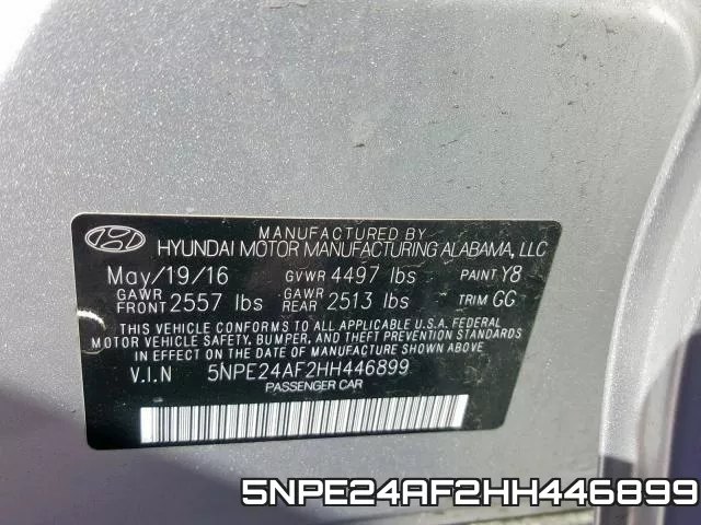 5NPE24AF2HH446899 фото 2