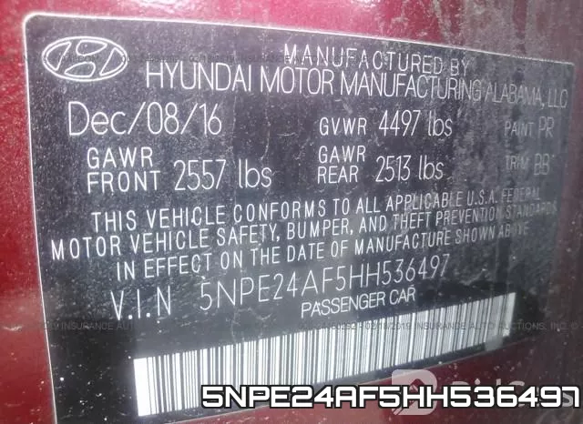 5NPE24AF5HH536497 фото 10