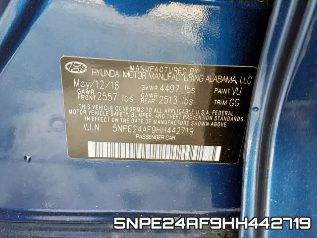 5NPE24AF9HH442719 фото 2