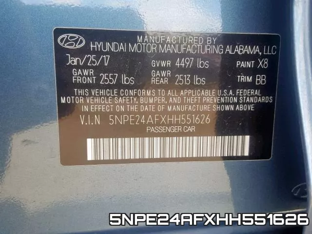 5NPE24AFXHH551626 фото 2