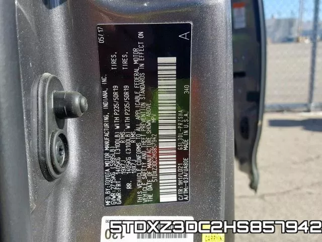 5TDXZ3DC2HS857942 фото 2