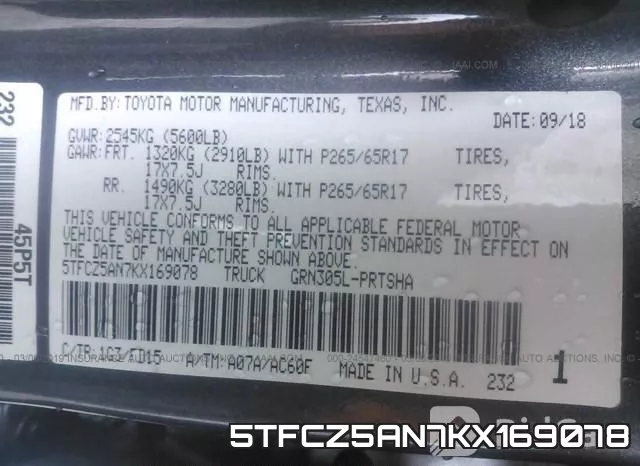 5TFCZ5AN7KX169078 фото 10