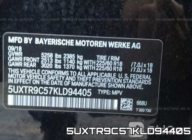 5UXTR9C57KLD94405 фото 10
