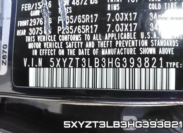 5XYZT3LB3HG393821 фото 10