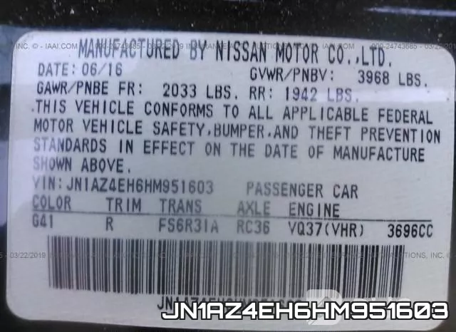 JN1AZ4EH6HM951603 фото 10
