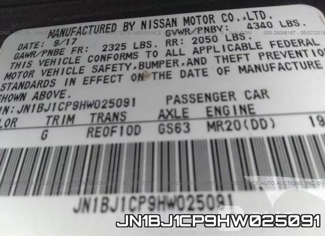 JN1BJ1CP9HW025091 фото 10