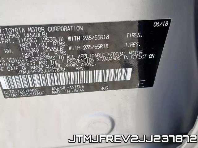 JTMJFREV2JJ237872 фото 2