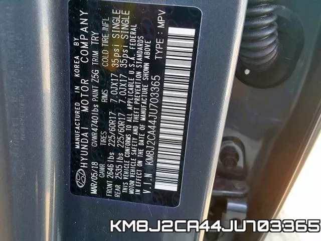 KM8J2CA44JU703365 фото 2