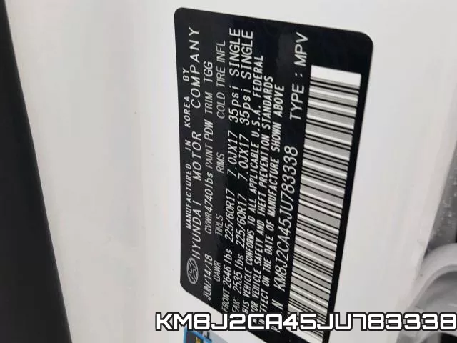 KM8J2CA45JU783338 фото 2