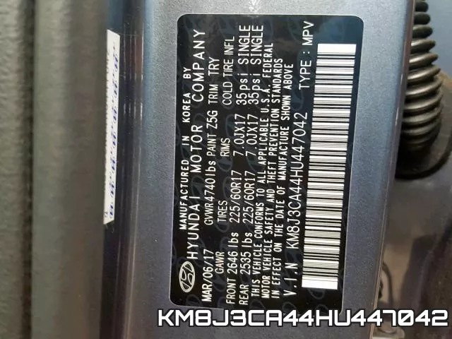 KM8J3CA44HU447042 фото 2