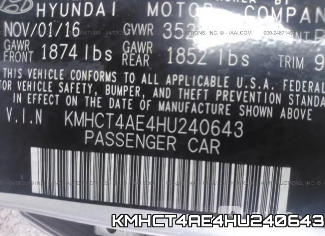 KMHCT4AE4HU240643 фото 10