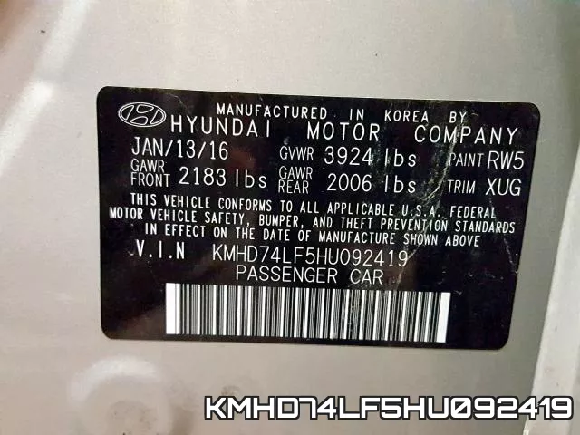KMHD74LF5HU092419 фото 2