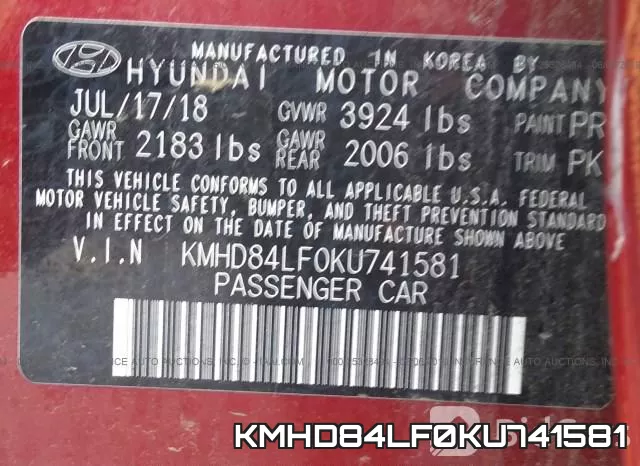 KMHD84LF0KU741581 фото 10
