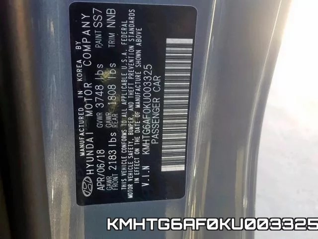 KMHTG6AF0KU003325 фото 2