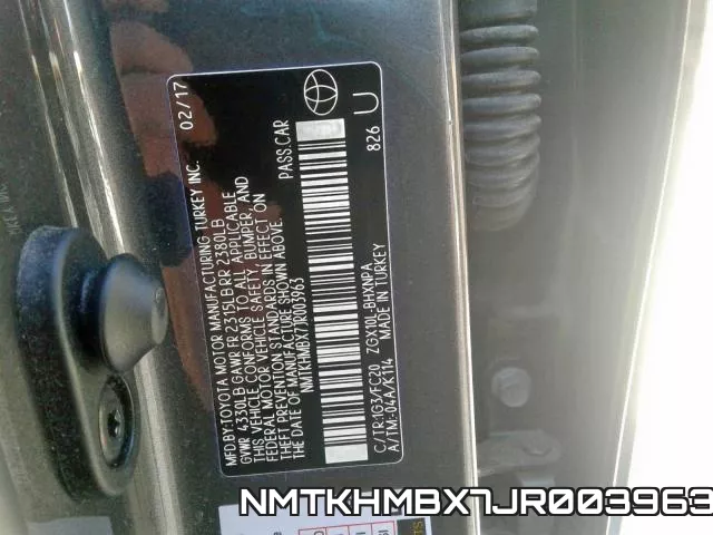 NMTKHMBX7JR003963 фото 2
