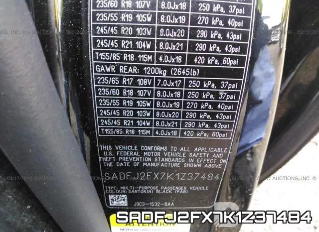 SADFJ2FX7K1Z37484 фото 10