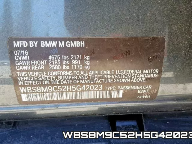 WBS8M9C52H5G42023 фото 2
