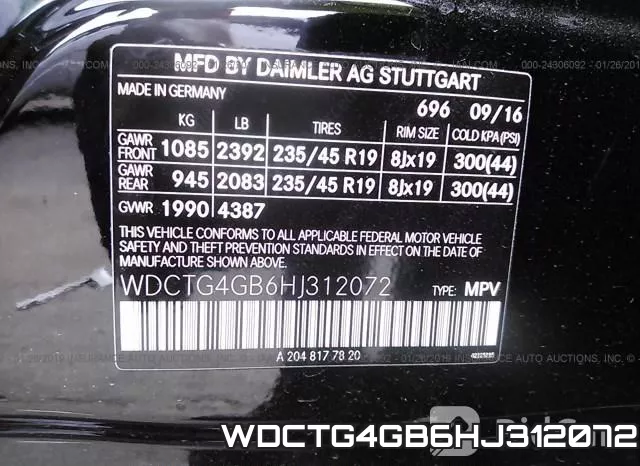 WDCTG4GB6HJ312072 фото 10
