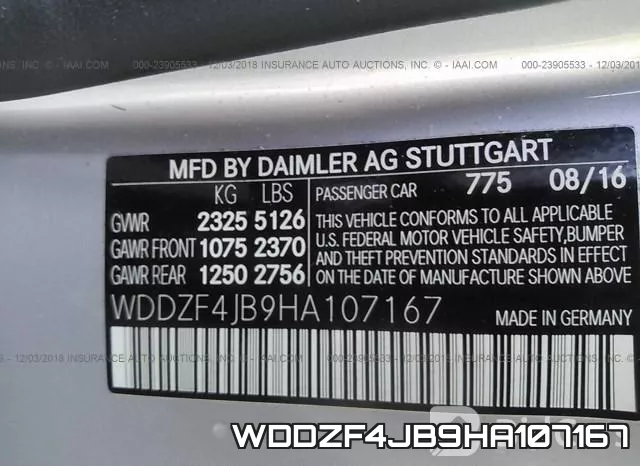 WDDZF4JB9HA107167 фото 10