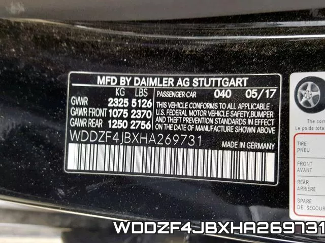 WDDZF4JBXHA269731 фото 2