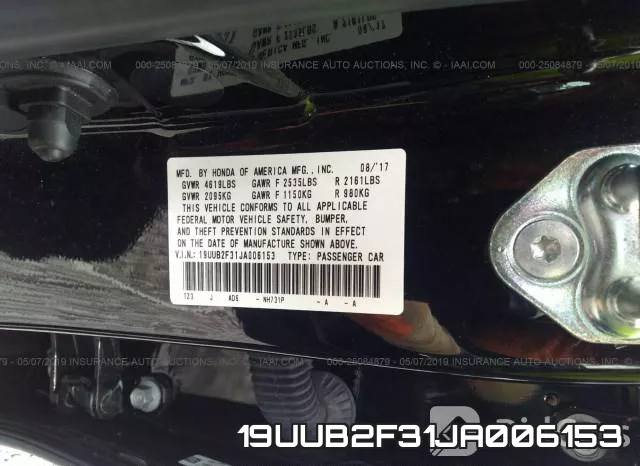 19UUB2F31JA006153 фото 10