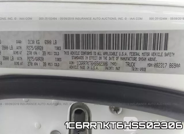 1C6RR7KT6HS502306 фото 10