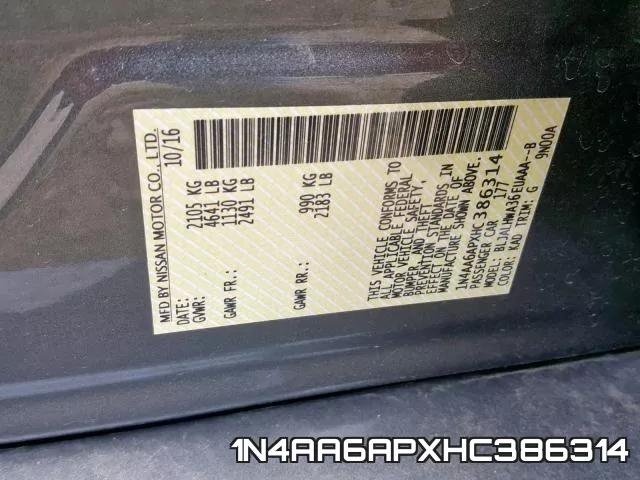 1N4AA6APXHC386314 фото 2