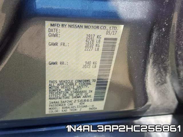 1N4AL3AP2HC256861 фото 2