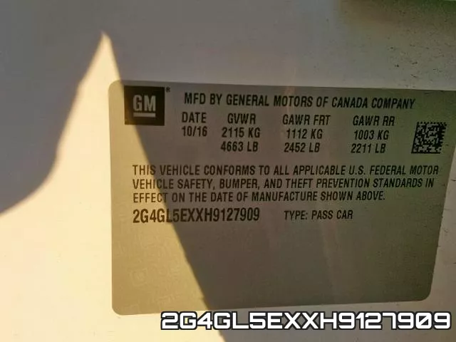 2G4GL5EXXH9127909 фото 2