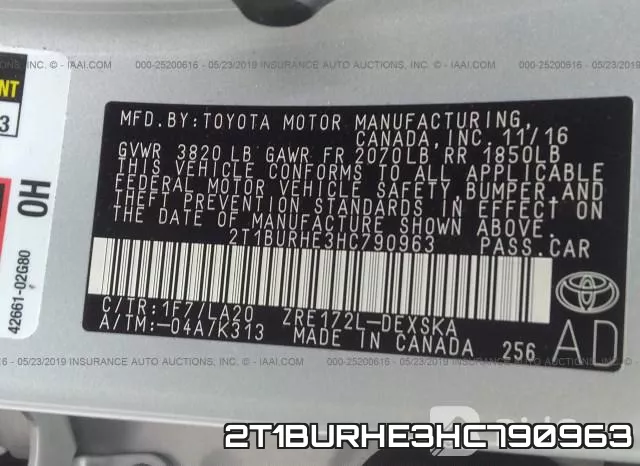 2T1BURHE3HC790963 фото 10