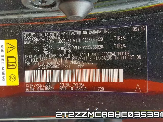 2T2ZZMCA8HC035391 фото 2