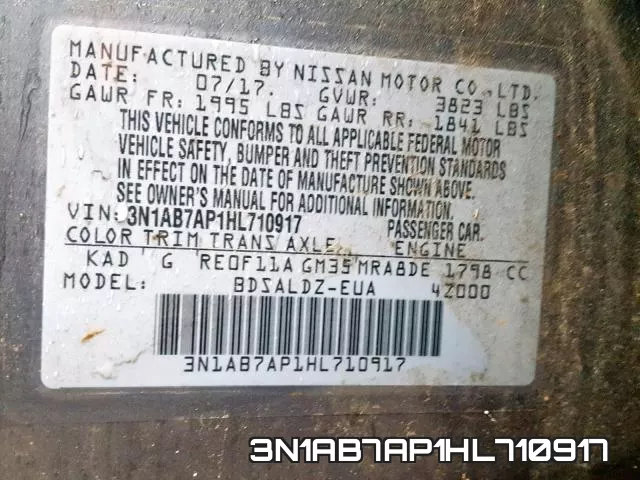3N1AB7AP1HL710917 фото 2