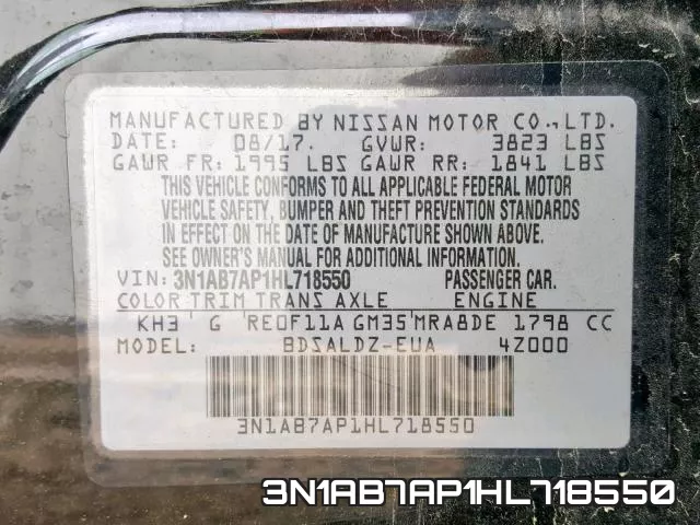 3N1AB7AP1HL718550 фото 2