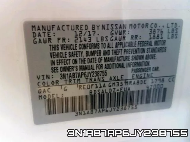 3N1AB7AP6JY238755 фото 2