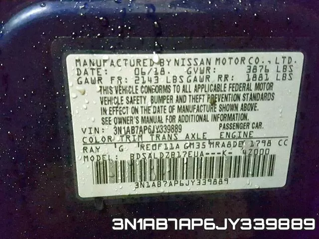 3N1AB7AP6JY339889 фото 2