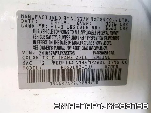 3N1AB7AP7JY283798 фото 2
