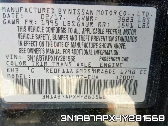 3N1AB7APXHY281568 фото 2
