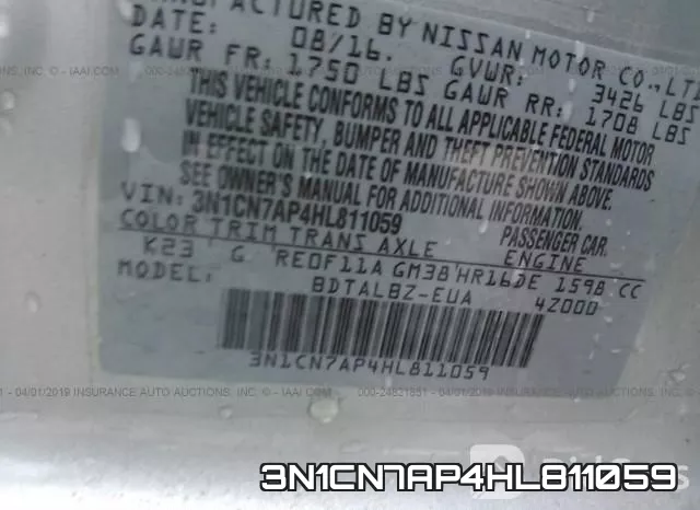 3N1CN7AP4HL811059 фото 10